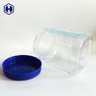 Transparent Square Wide Mouth Plastic Jars Sturdy Plastic Screw Top Jars