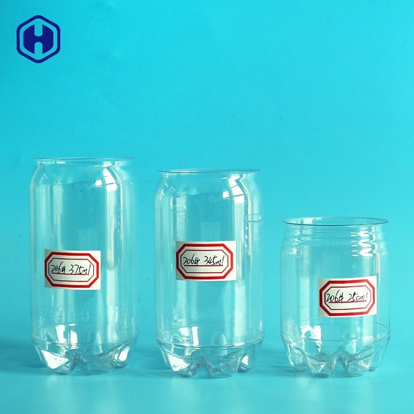 Durable PET  Plastic Soda Cans Food Safe Plastic Cylinder Container