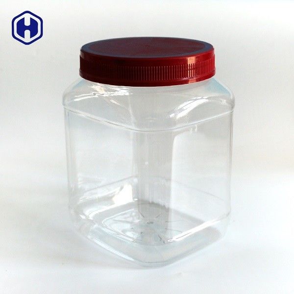 Clear Square Wide Mouth Plastic Jars Mixed Dried Cashew