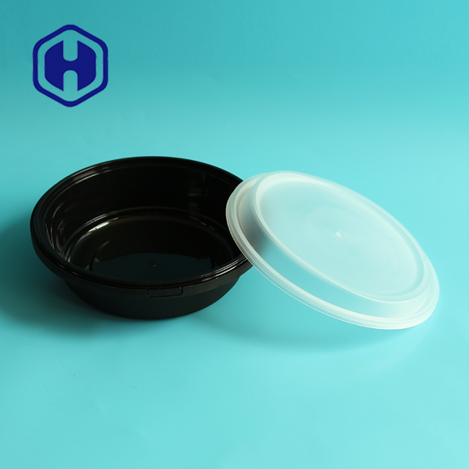 Heavy Duty Cold Hot Food Plastic Lunch Bowl Airtight 37oz Take Out Meal