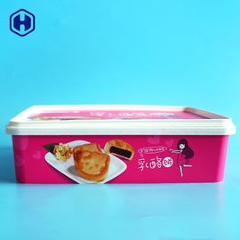Small IML Box Moon Biscuits Cheese Cake Plastic Container Anti - Scratch