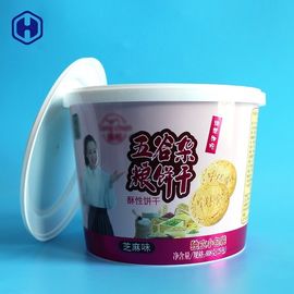 Recyclable IML Bucket Hot Fill Labeling Plastic Cylinder Container With Lid