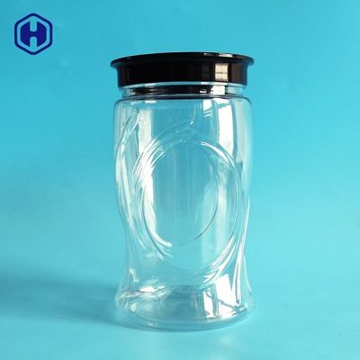 Leak Proof Clear 1000ML PET Food Packaging Jar World Cup Shape