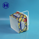 Empty Snack Biscuit 3L Packaging Square Plastic Box With Lid Handle