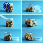 Custom Packing Empty Hexagon Plastic Candy Jars Wide Mouth 87mm Flip Top