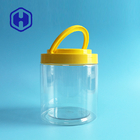 120mm Round PET Straight Sided Plastic Jar With Lid Handle Food Packing