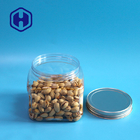 Bpa Free 1000ml Short Grip PET Square Plastic Jar With Aluminum Lid