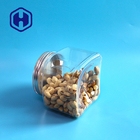 Bpa Free 1000ml Short Grip PET Square Plastic Jar With Aluminum Lid