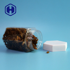 Hexagonal 23oz 680ml Leak Proof Plastic Jar With Screw Lids
