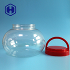3740ml 126oz Large Pickle Round PET Plastic Jar With Lid And Handle Gift Packaging