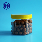 Hexagon 450ml 15oz Peanut Plastic Jar With Screw Caps 81mm Height