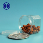 Bulk Square 430ml clear PET Can for Peanut Nuts Leak Proof