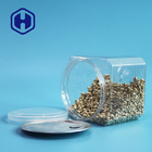 610ml Square Dry Fruits Grain PET Can With Aluminum Lid