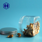 420ml 16oz Sweet Square PET Jar With Aluminum Cap Food Packing