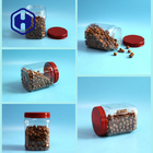 1480ml 50oz Square PET Plastic Jar Coffee Powder Food Packaging With Screw Lid