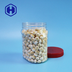 360ml Oval Food Safe PET Jar Packaging Cashews Peanuts Plastic Cover Custom Made