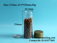Bpa Free Round Long Lid Plastic Packaging Jar Containers For Dry Fruis Popcorn 1136ml