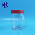Flip Top Hexagonal Clear PET Plastic Jars For Bath Salts 660ml