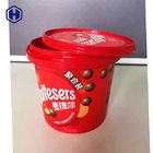 Food Safe IML Bucket 1340ml Colorful  Chocolate Biscuits Packing