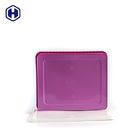 Purple PP Plastic IML Box 450g  Moon Cake Packaging Customized Label