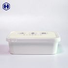 Hot Food Square Plastic Food Containers Customized In Mould Labeling