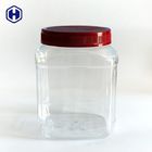 Clear Square Wide Mouth Plastic Jars  Mixed Dried Cashew Nuts Packaging