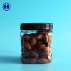 Empty Clear Square Wide Mouth Plastic Jars  Dried Nuts Packaging