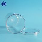 Round Food Packaging Plastic Containers Clear PET Plastic Cylinder Jar