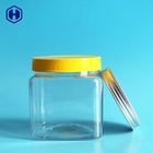 Stackable Square Wide Mouth Plastic Jars Space Saving Fully Airtight