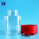 Empty Red Lid Oval 716ML 24OZ Clear Plastic Cans