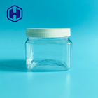 500g 17.63oz Square Cosmetic Plastic Jar For Body Scrub Cream Baby Powder