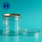 Transparent Airtight Plastic Cans Peanuts Wide Mouth Pet Round Ring Pull Eoe With Screw Cap