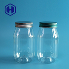 Clear Round Sweet Salt Nuts Leak Proof Plastic Jar 400ml 125mm Height