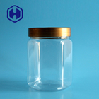 PET Hexagon Transparent Plastic Jar 660ml Nuts Packaging