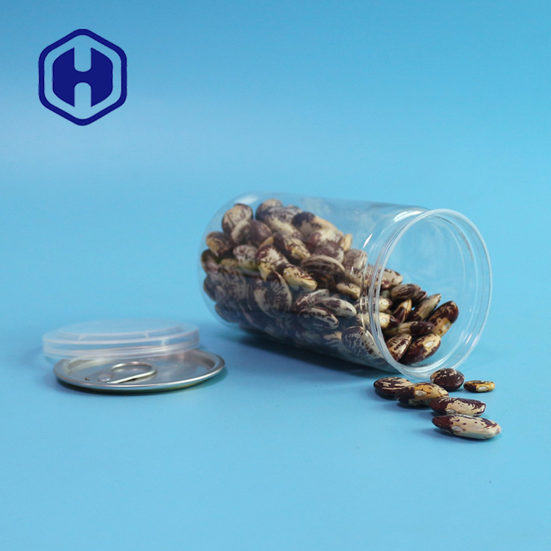 410ml 211# Easy Open Empty clear Plastic Pet Can For Food Leak Proof