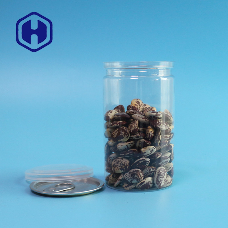 410ml 211# Easy Open Empty clear Plastic Pet Can For Food Leak Proof