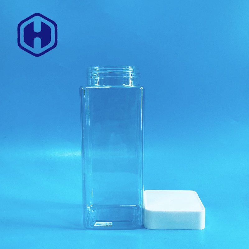 1140ml Square Plastic Jars Screw Top Sweets Bars Food Grade With Liner Leak Proof