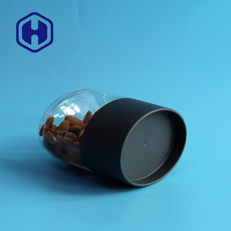 Custom Plastic Packaging Jar 13oz Flat Oval Tin Can Dry Fruit  PET Storage Container