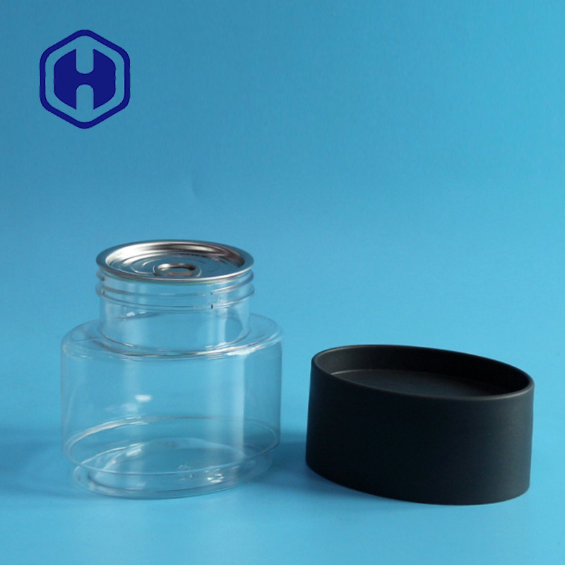 Custom Plastic Packaging Jar 13oz Flat Oval Tin Can Dry Fruit  PET Storage Container
