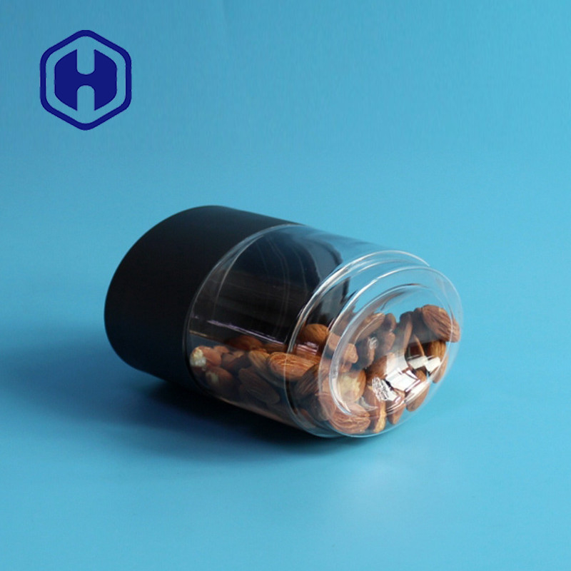 Custom Plastic Packaging Jar 13oz Flat Oval Tin Can Dry Fruit  PET Storage Container