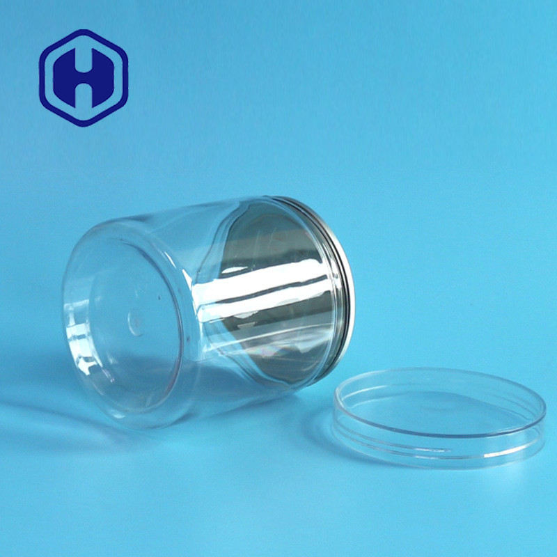 Easy Open Empty Plastic PET Food Can 360ml Dry Fruits Vegetables Round Screw Lid Airtight