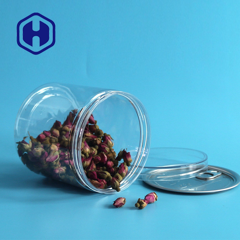 Wide Mouth 309# 740ml Canned Food PET Plastic Cans With Aluminum Eoe Screw Cap