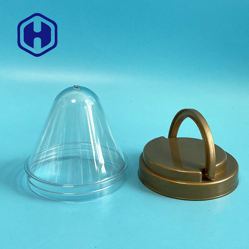 Stackable PET Bottle Preform Biscuit Dry Fruit Candy Jar Neck 87mm Wide Open