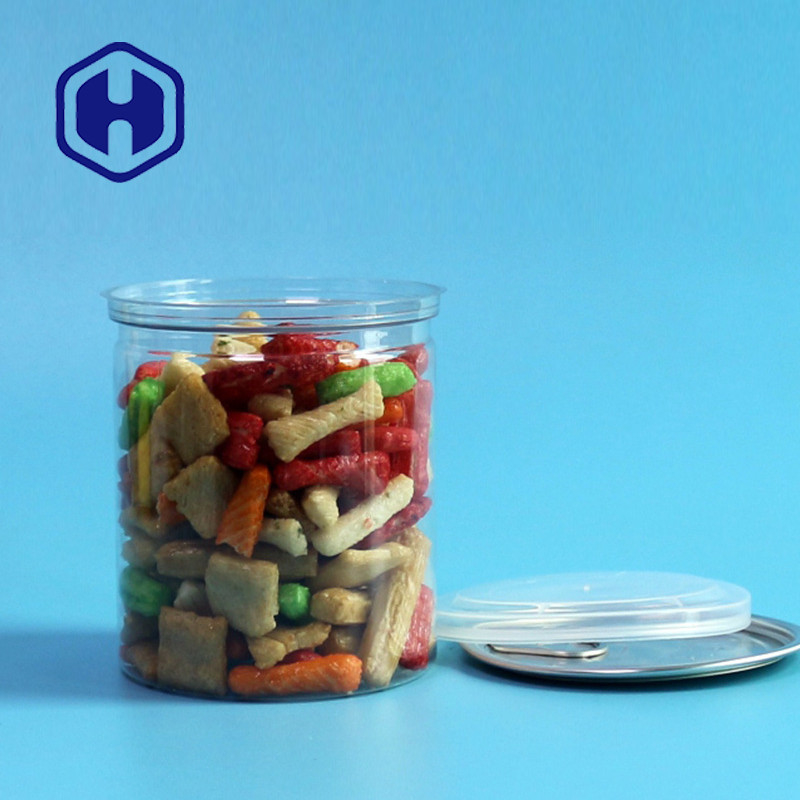 Transparent Leak Proof Recyclable Pet Easy Open Can / Easy Open Pet Can For Dry Food