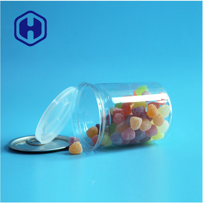 Transparent Airtight PET Easy Open Cans Plastic / PET Food Can For Leak Proof Packaging