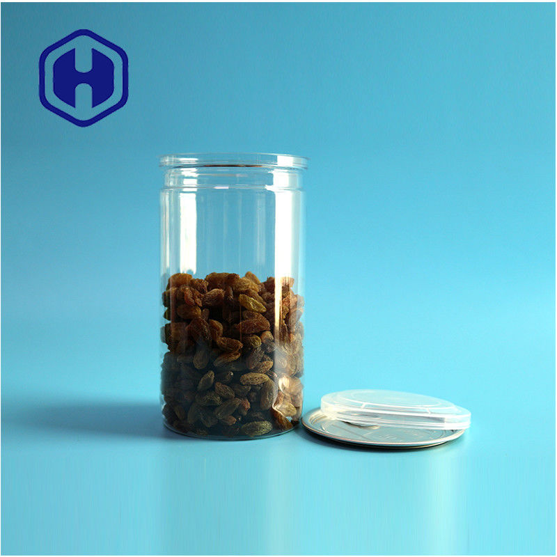 500ml Customize Designs Snack Food Products Reusable PET Plastic Cans For Food Packaging
