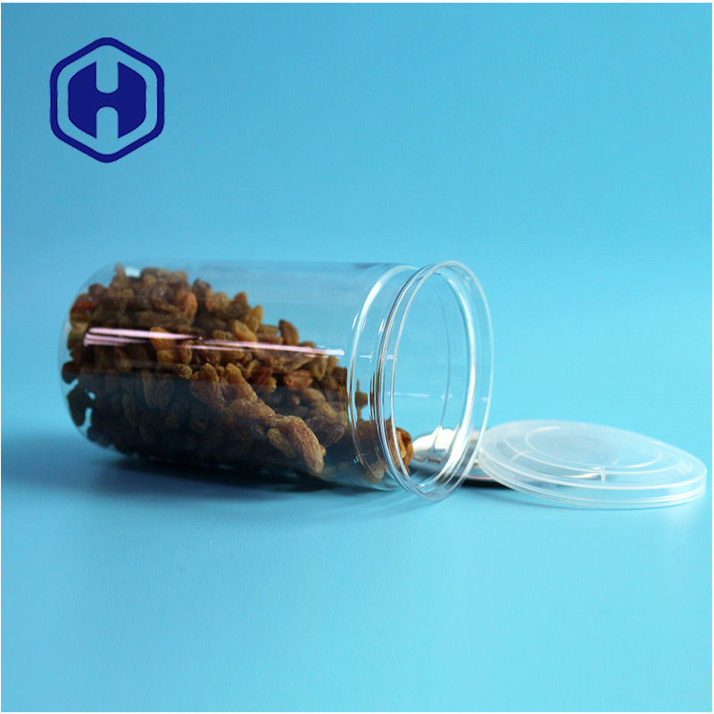 500ml Customize Designs Snack Food Products Reusable PET Plastic Cans For Food Packaging