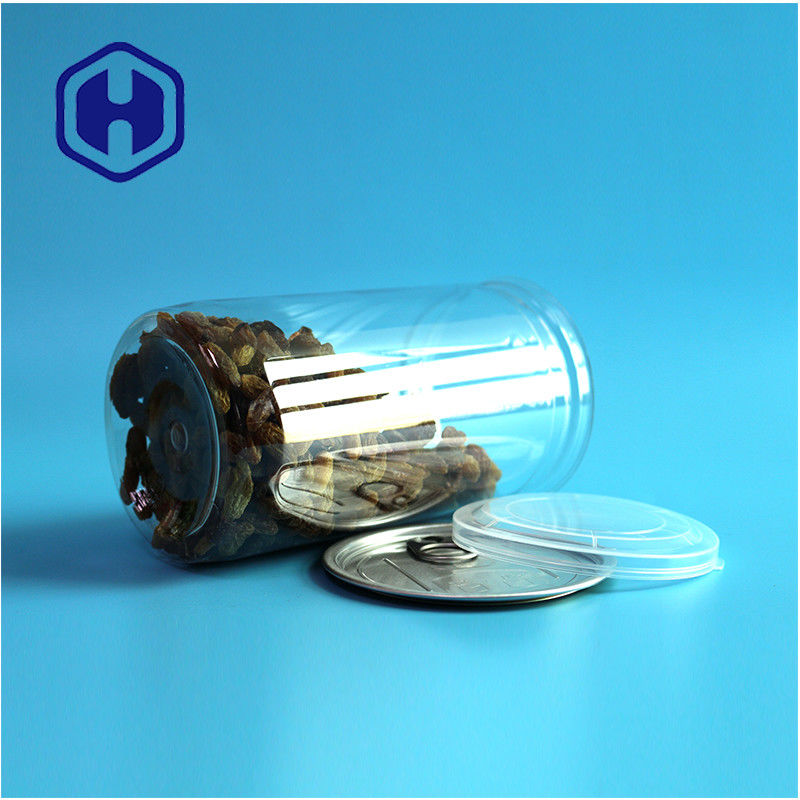 500ml Customize Designs Snack Food Products Reusable PET Plastic Cans For Food Packaging
