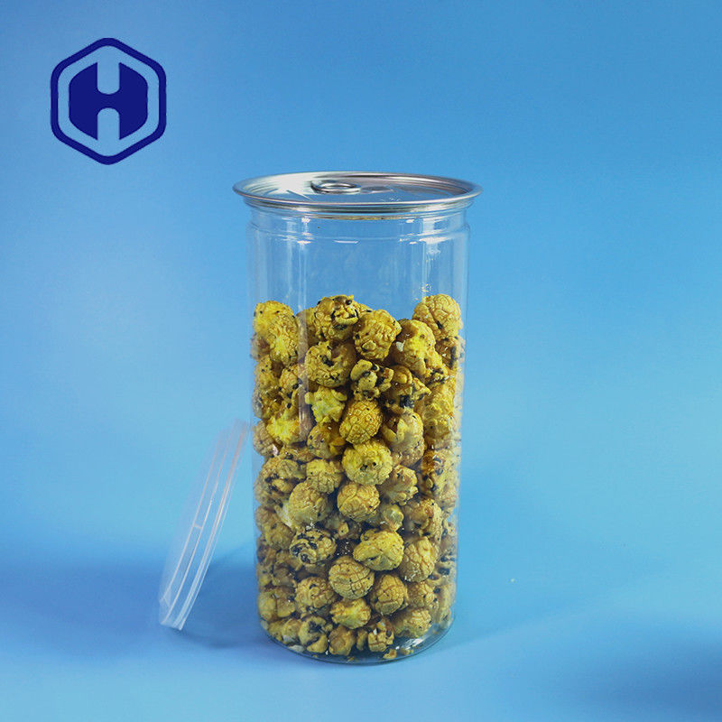 1380ml Popcorn Beans Clear PET Can With Wide Mouth For Effortless Filling And Dispensing