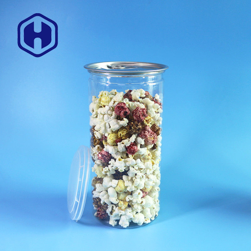 1380ml Popcorn Beans Clear PET Can With Wide Mouth For Effortless Filling And Dispensing